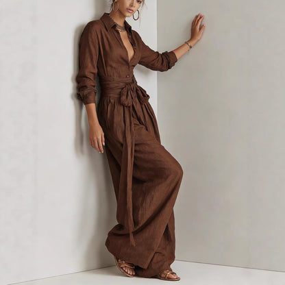 Solid Color Fashion Casual Pants Set for Women FitiqueFit
