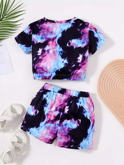 Children's Tie-Dye Print Two-Piece Set New Era Fashion LLc