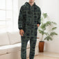 Men'S Heavy-Duty Full-Zip Hooded Onesie - Long Sleeve Winter Sleepwear with Drawstring Hood, Loose Fit Onesie for Cold Weather, Christmas Costume & Everyday Indoor/Outdoor Use - Easy Zipper Closure, Indoor Loungewear, Plush, NovaCart