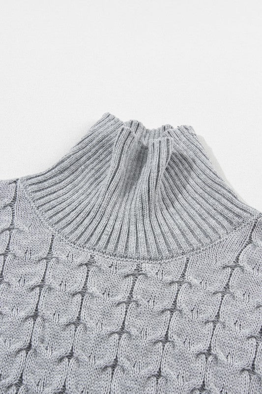 Cable Knit Turtleneck Batwing Short Sleeve Sweater Shop Style & More | Fresh Looks, Everyday Deals & Free Shipping