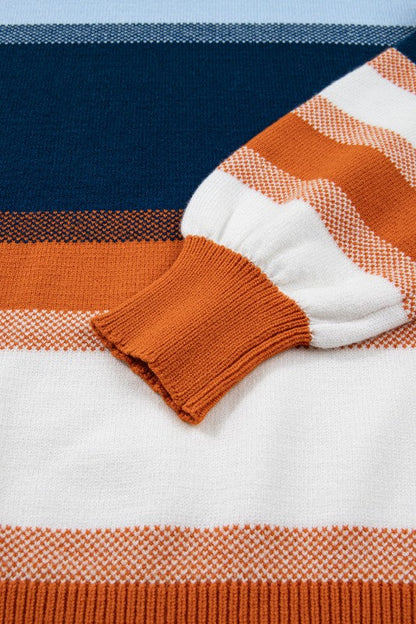 Colorblock Round Neck Long Sleeve Sweater Shop Style & More | Fresh Looks, Everyday Deals & Free Shipping