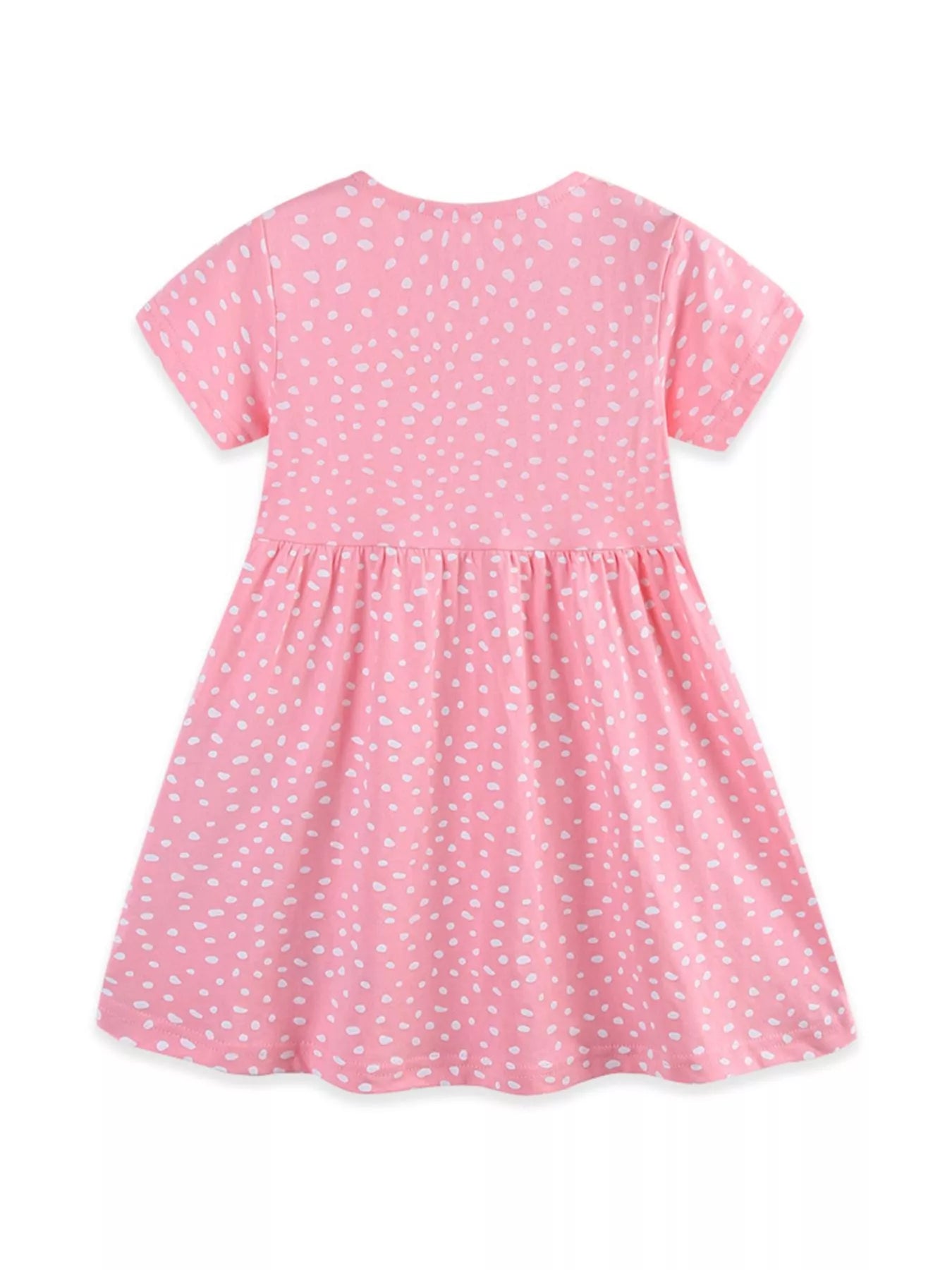 Children's Dinosaur Polka Dot Short Sleeve Dress New Era Fashion LLc