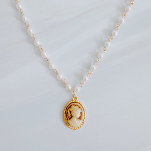 Vintage Pearl Chain Cameo Pendant Necklace Shop Style & More | Fresh Looks, Everyday Deals & Free Shipping
