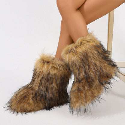 Stylish Personalized Winter Boots For Women - Adorable Spicy Girl Mid-Length Snow Boots, Cozy And Warm See size chart under “more details” The Fashion Celestial