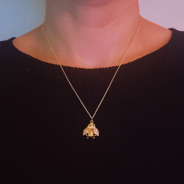 Timeless Vintage Bee Pendant Necklace Shop Style & More | Fresh Looks, Everyday Deals & Free Shipping