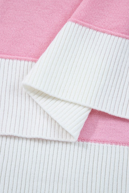 Stripe Colorblock Collared Drop Shoulder Sweater Shop Style & More | Fresh Looks, Everyday Deals & Free Shipping