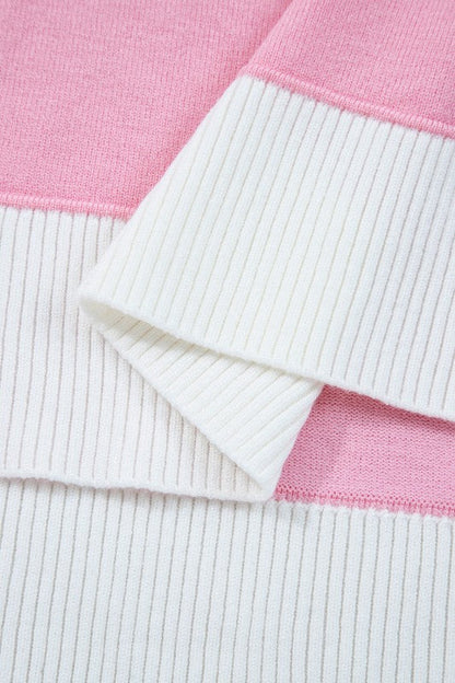 Stripe Colorblock Collared Drop Shoulder Sweater Shop Style & More | Fresh Looks, Everyday Deals & Free Shipping