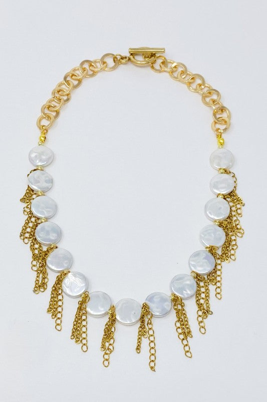 Chain Fringe Shell Pearl Necklace Shop Style & More | Fresh Looks, Everyday Deals & Free Shipping