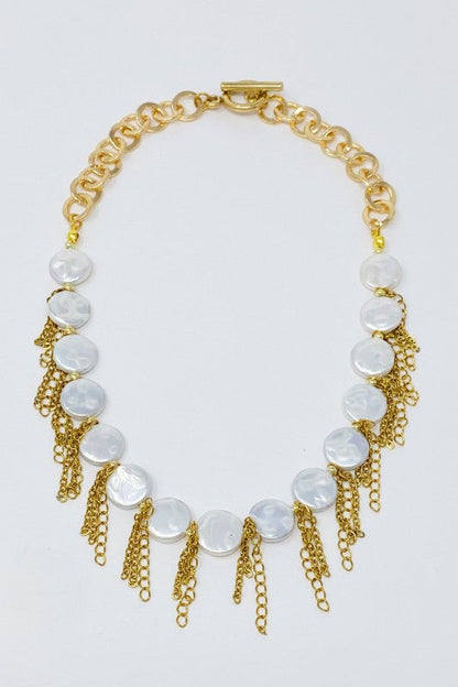 Chain Fringe Shell Pearl Necklace Shop Style & More | Fresh Looks, Everyday Deals & Free Shipping
