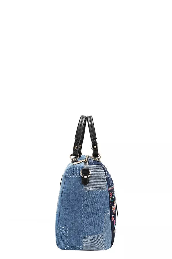 Nicole Lee USA Bosque De Amor Denim Boston Bag West2East Surf