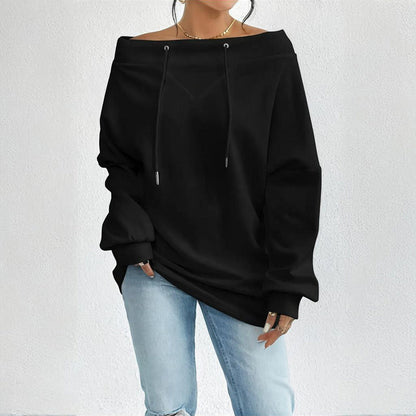 Plus Size Off Shoulder Pullover FitiqueFit