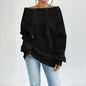 Plus Size Off Shoulder Pullover FitiqueFit