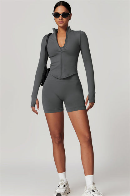 The Delight Jacket Shorts 2-Piece Set Fitglutes Activewear Gymwear Sportswear & Workout Clothes