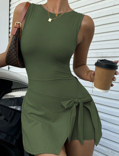 Women's Fitness Beauty-Back Yoga Dress – Sleeveless Active Mini FitiqueFit