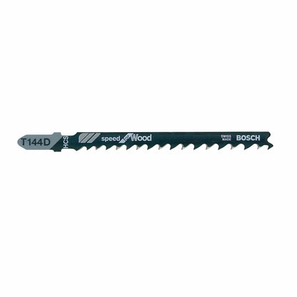 BOSCH T144D 5pc. 4 In. 6 TPI Speed for Wood T-Shank Jig Saw Blades VM Hardware