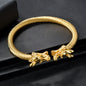 Double Dragon Copper Bracelet – Rock & Hip-Hop Style, Unisex