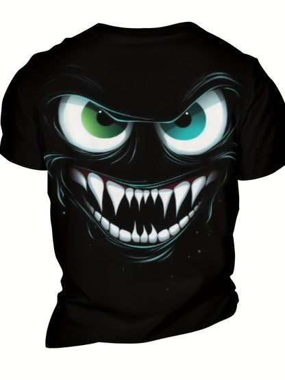 3D Evil Smile Shirt for Men – Streetwear Graphic Short Sleeve Tee FitiqueFit