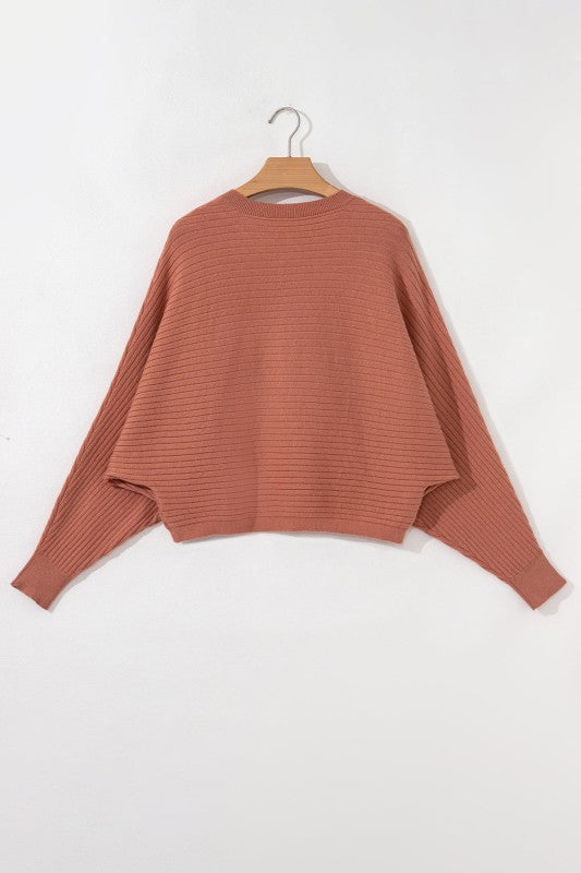 Ribbed Knit Button Front Dolman Sleeve Sweater Car Shop Style & More | Fresh Looks, Everyday Deals & Free Shipping