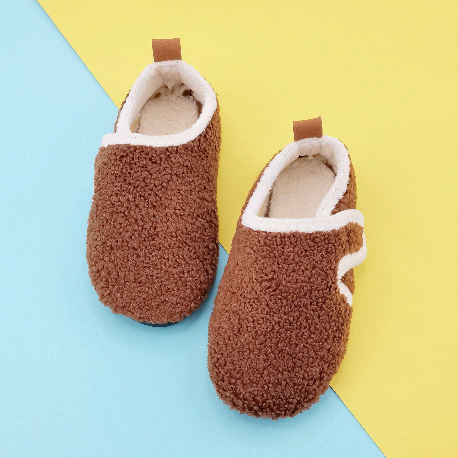 2022 New Spring Winter Cute Girl Home Shoes Thicken Soft Sole Baby Socks Shoes Toddler Warm Lightweight Floor Shoes Little Kids Fashion Faux Fur NovaCart