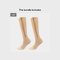 Toeless Compression Socks With Side Zipper For All Day Wear, Sports Socks NovaCart