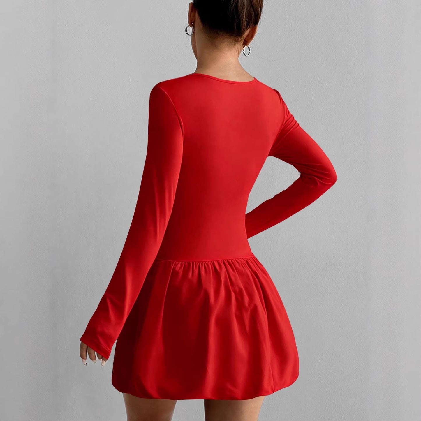 Women's Solid Color Stretch Casual Dress FitiqueFit