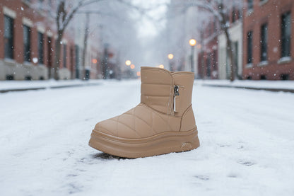 Women’s Warm Fleece-Lined Snow Boots – Casual Winter Anti-Slip Ankle Boots FitiqueFit