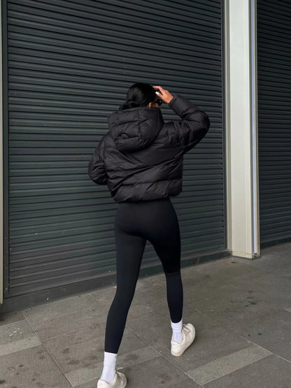 New Women's Jacket Hooded Warm Coat with Drawstring Design, Short Casual Fashion Padded Coat NovaCart