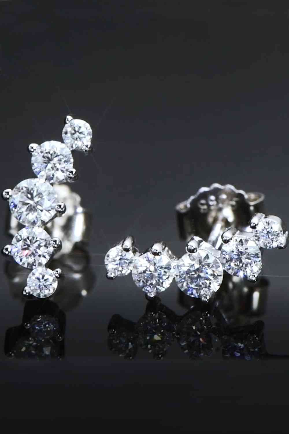 All You Need Moissanite Platinum-Plated Earrings – Elegant Minimalist Design See size chart under “more details” The Fashion Celestial