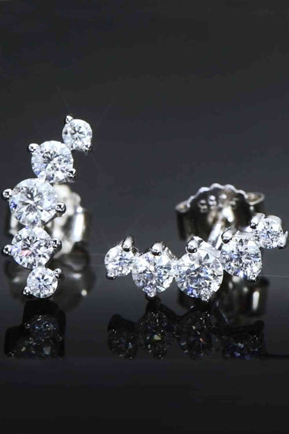 All You Need Moissanite Platinum-Plated Earrings – Elegant Minimalist Design See size chart under “more details” The Fashion Celestial