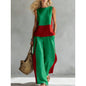 Printed Retro Sleeveless Top & Wide-Leg Pants Set | 12 Prints S–5XL FitiqueFit