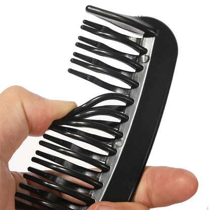 1pc Double Row Wide Tooth Detangler Hair Comb Shampoo Comb With Handle For Long Curly Wet Or Dry Hair NovaCart