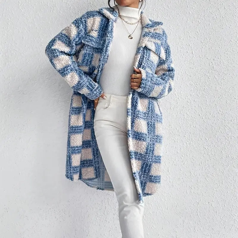 Women’s Plaid Fleece Jacket FitiqueFit