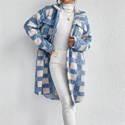 Women’s Plaid Fleece Jacket FitiqueFit