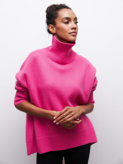 Winter Turtleneck Sweater Ins Solid Color Long Sleeve Pullover Top Women's Clothing Grayceful LLC
