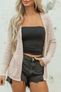 Solid Hollow Knit Open-Front Cardigan Shop Style & More | Fresh Looks, Everyday Deals & Free Shipping