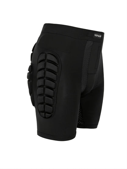 VEPAUS Breathable 3D Padded Shorts for Ice Hockey, Snowboarding, Gymnastics, Roller Skating - Moisture Wicking, Flexible, High Stretch Polyester Knit Fabric, Regular Fit, Four Seasons Sports Gear NovaCart