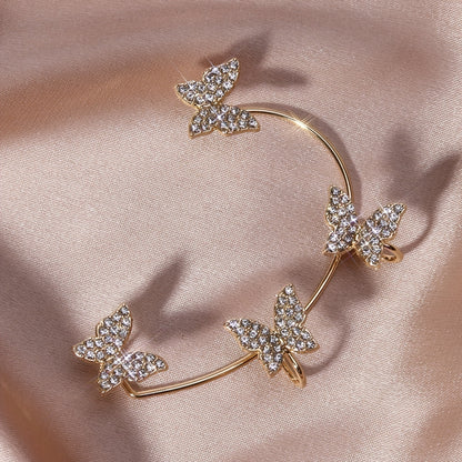 French-style Golden Sparkling Butterfly Luxury Butterfly Earrings NovaCart