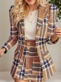 Women’s Elegant Plaid Skirt Suit Set FitiqueFit