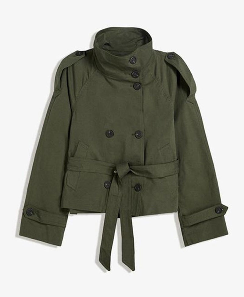 Women’s Lace-Up Waist Trench Coat FitiqueFit