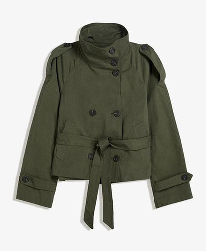 Women’s Lace-Up Waist Trench Coat FitiqueFit