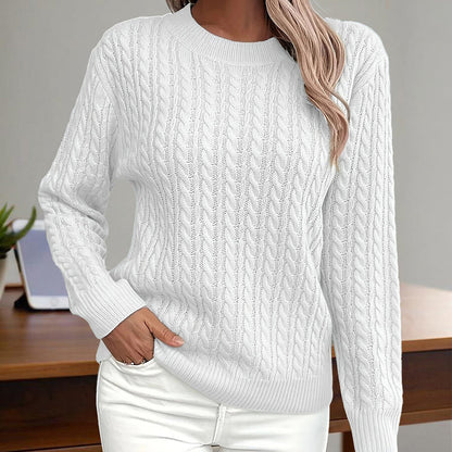Women’s Textured Crew‑Neck Pullover Top FitiqueFit