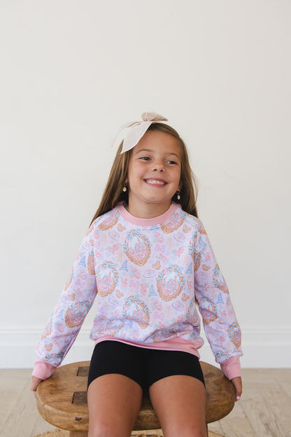 When You Wish - Bamboo Terry Sweatshirt Blush Lotus