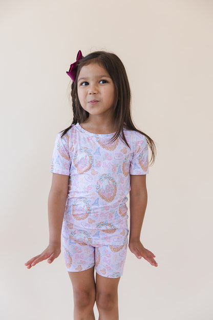 When You Wish - Biker Short Set Blush Lotus