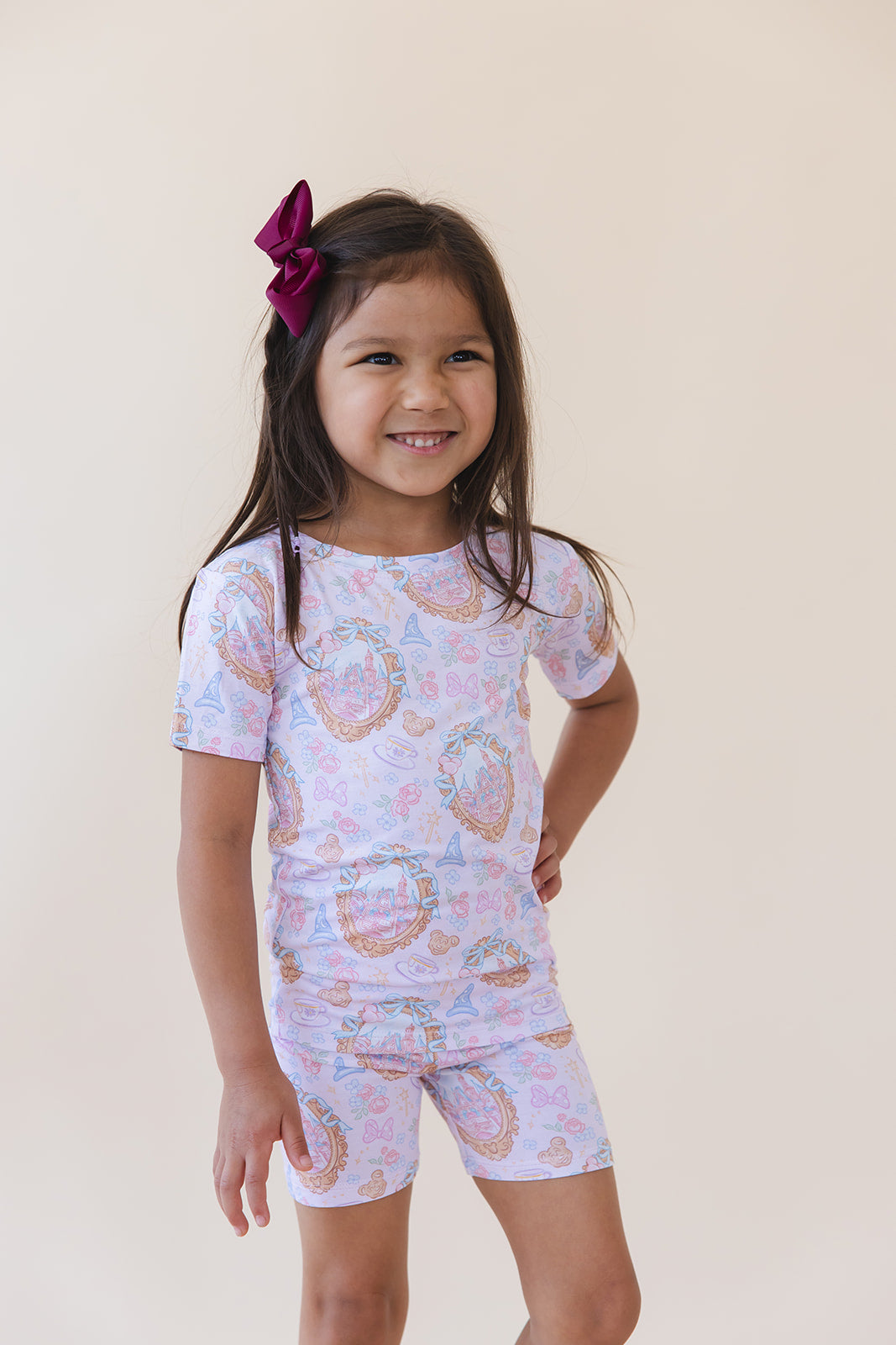 When You Wish - Biker Short Set Blush Lotus
