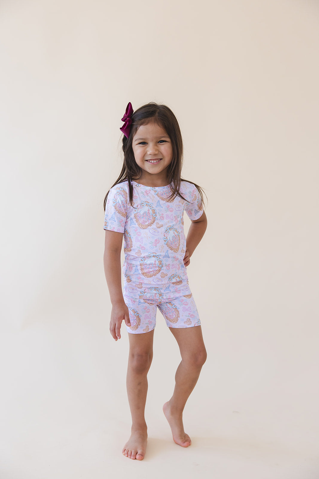When You Wish - Biker Short Set Blush Lotus