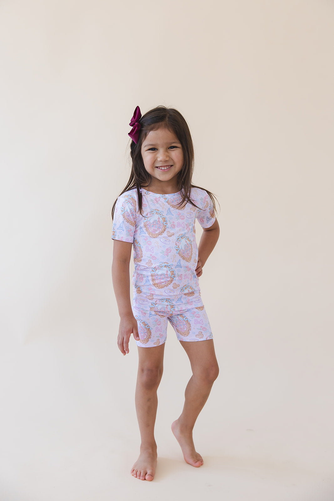 When You Wish - Biker Short Set Blush Lotus