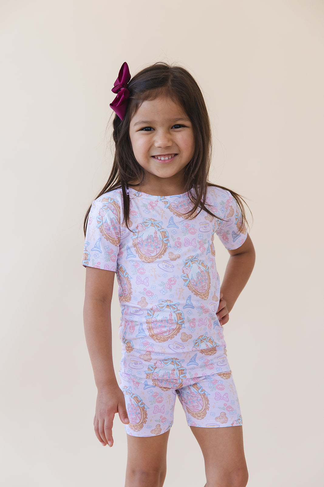 When You Wish - Biker Short Set Blush Lotus