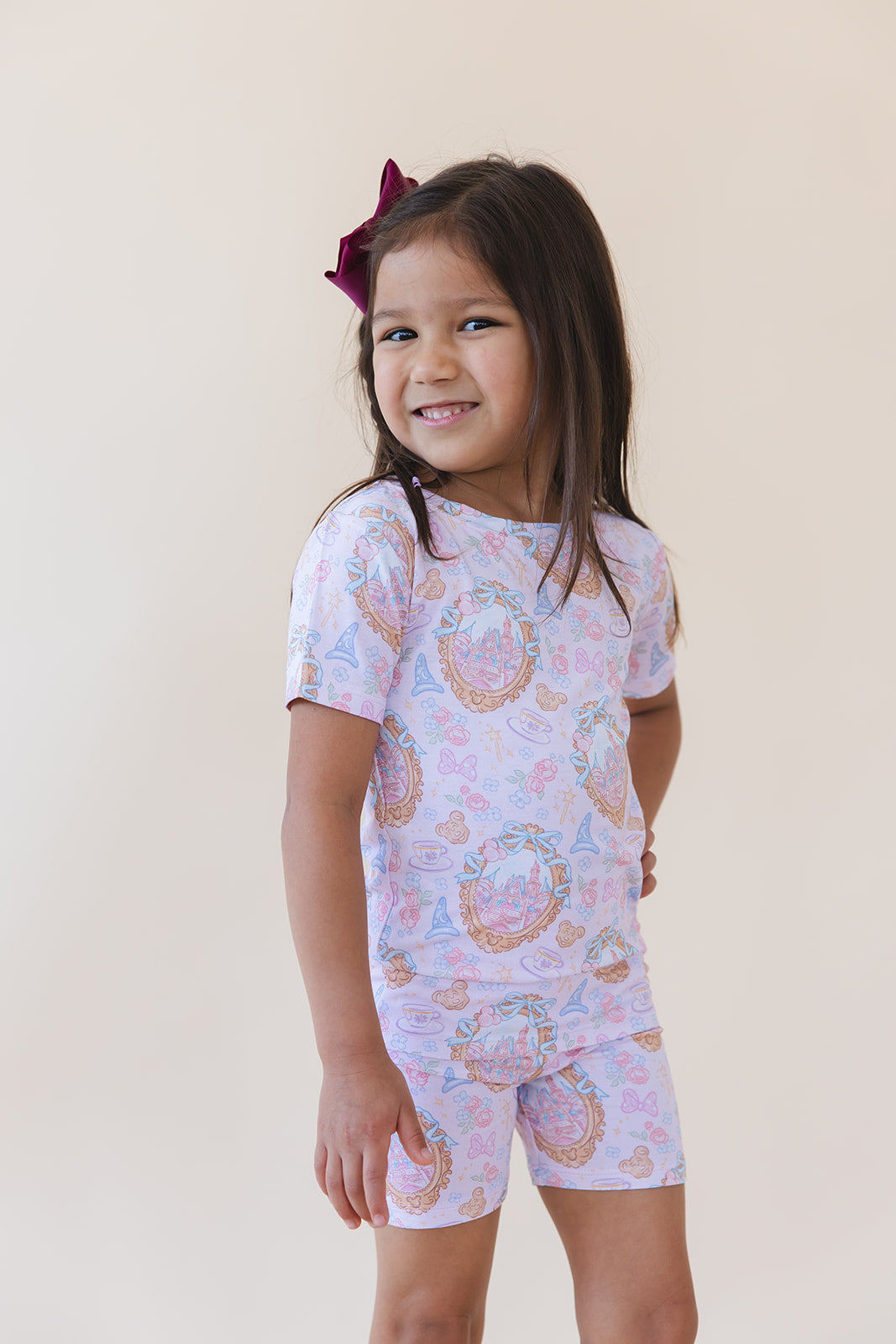 When You Wish - Biker Short Set Blush Lotus