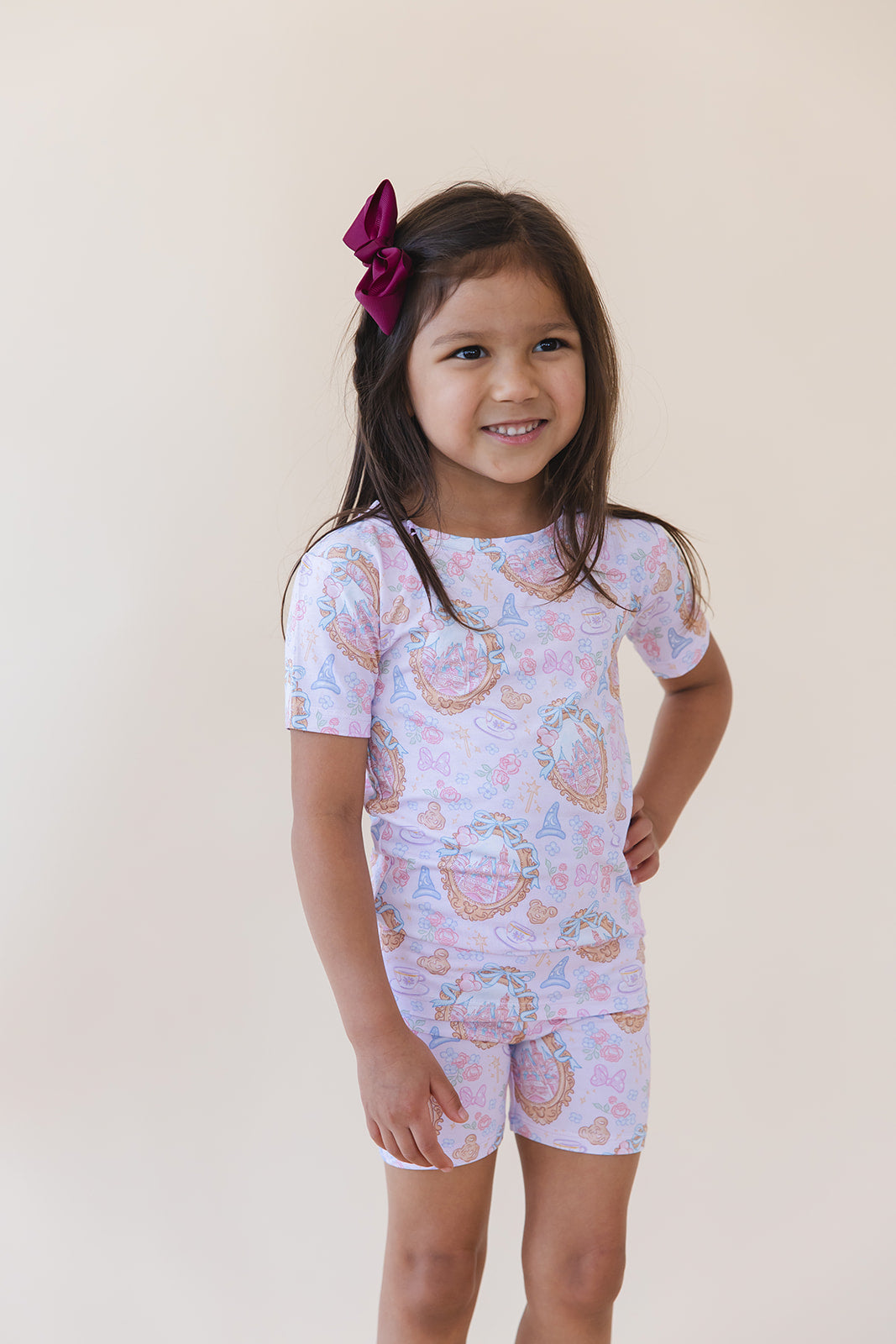 When You Wish - Biker Short Set Blush Lotus