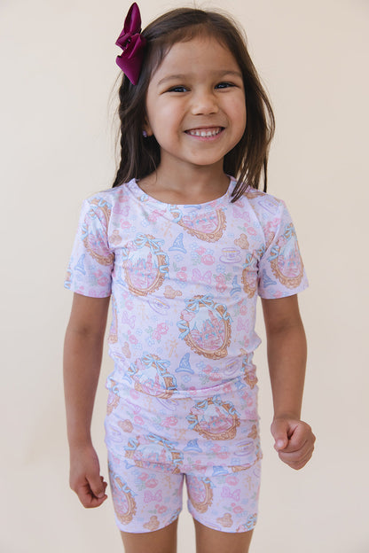 When You Wish - Biker Short Set Blush Lotus